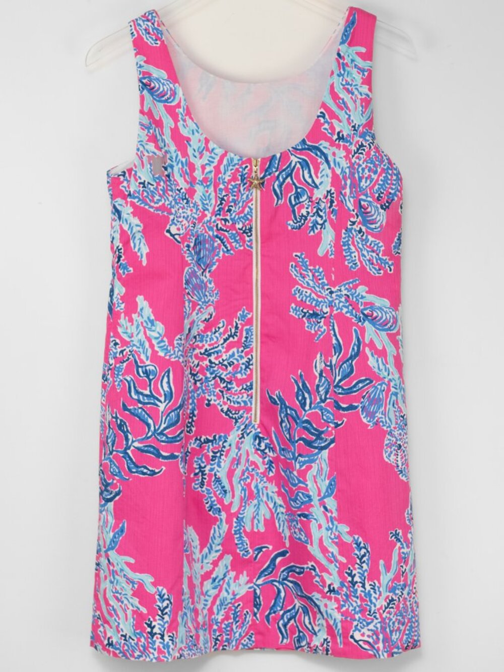Lilly Pulitzer Cathy Shift Dress Sleeveless Mini Capri Pink Samba Blue Size 8 - Picture 3 of 7